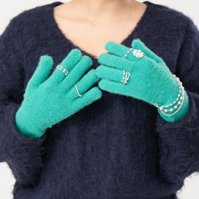 ニットビジューグローブ（Knit Bijou Gloves） （ミント）｜詳細画像