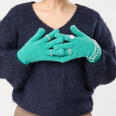 ニットビジューグローブ（Knit Bijou Gloves） （ミント）｜詳細画像