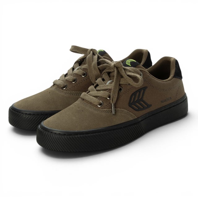 NAIOCA PRO Suede and Canvas Logo （Khaki Black）