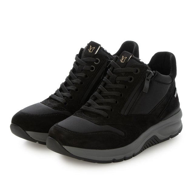 ミッドカットダブルジップスニーカー （ブラックコンビ）