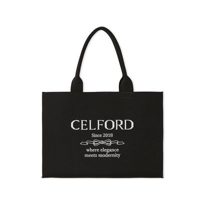 セルフォード CELFORD ロゴジャガードニットバッグ(M) （BLK）｜詳細画像