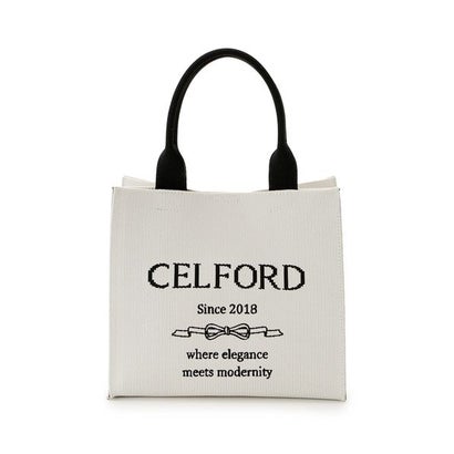 セルフォード CELFORD ロゴジャガードニットバッグ(S) （SAX）｜詳細画像