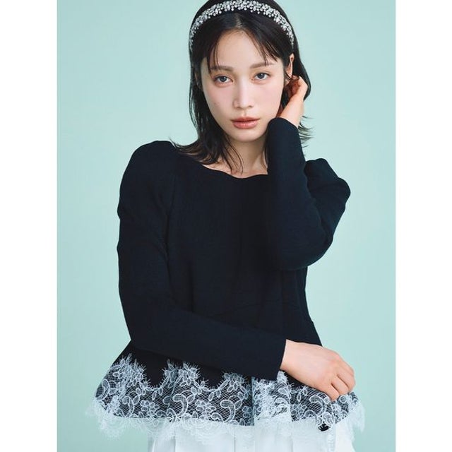 ビジューカチューシャ （BLK）
