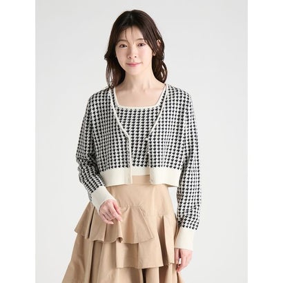 カシミヤ混アンサンブルニットプルオーバー （CHECK）｜詳細画像
