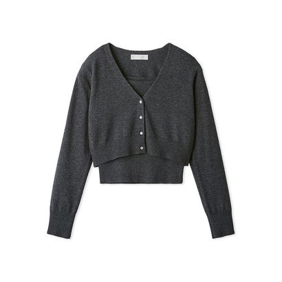 カシミヤ混アンサンブルニットプルオーバー （GRY）｜詳細画像