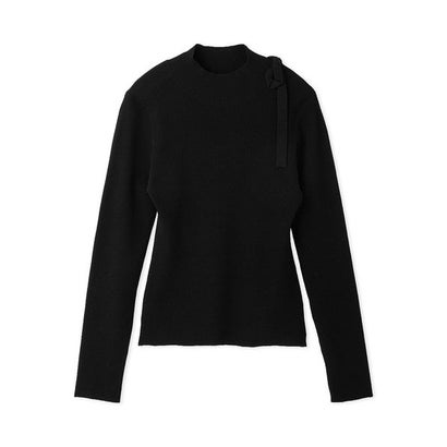 セルフォード CELFORD リボンデザインリブニットプルオーバー （BLK）｜詳細画像