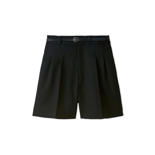 【セットアップ対応】ベルト付きショートパンツ （BLK）