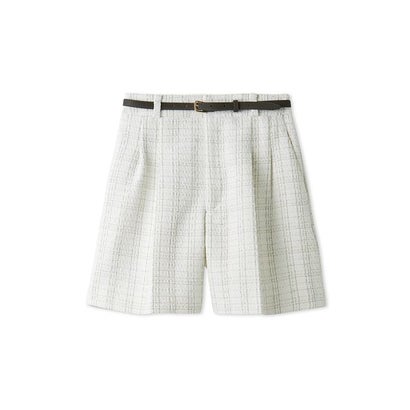 【セットアップ対応】ベルト付きショートパンツ （OWHT）｜詳細画像