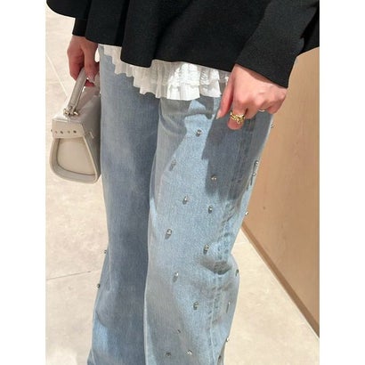 バリエーションデニムワイドパンツ （WHT）｜詳細画像