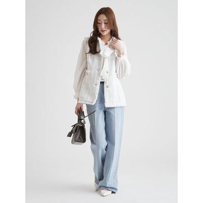 セルフォード CELFORD ベルト付きワイドストレートデニムパンツ （LPNK）｜詳細画像