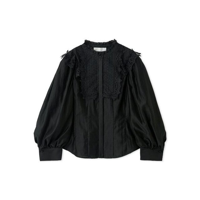 レースビブブラウス （BLK）