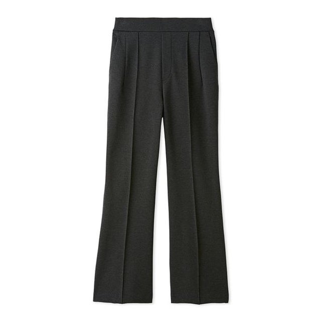 【セットアップ対応】裏起毛ストレッチフレアパンツ （GRY）