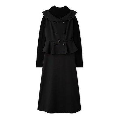 セルフォード CELFORD トレンチワンピース×ハイネックニットセット （BLK）｜詳細画像
