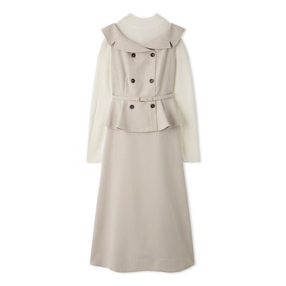 セルフォード CELFORD トレンチワンピース×ハイネックニットセット （BLK）｜詳細画像