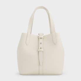 CHARLES & KEITH Beryl ベリル リサイクルレザーバケツバッグ （Cream 