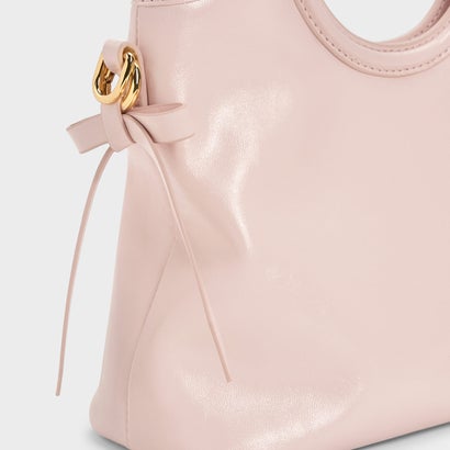 チャールズ アンド キース CHARLES & KEITH Dalia ダリア ボウ オーバルハンドル トートバッグ （Soft Pink）｜詳細画像