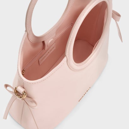 チャールズ アンド キース CHARLES & KEITH Dalia ダリア ボウ オーバルハンドル トートバッグ （Soft Pink）｜詳細画像