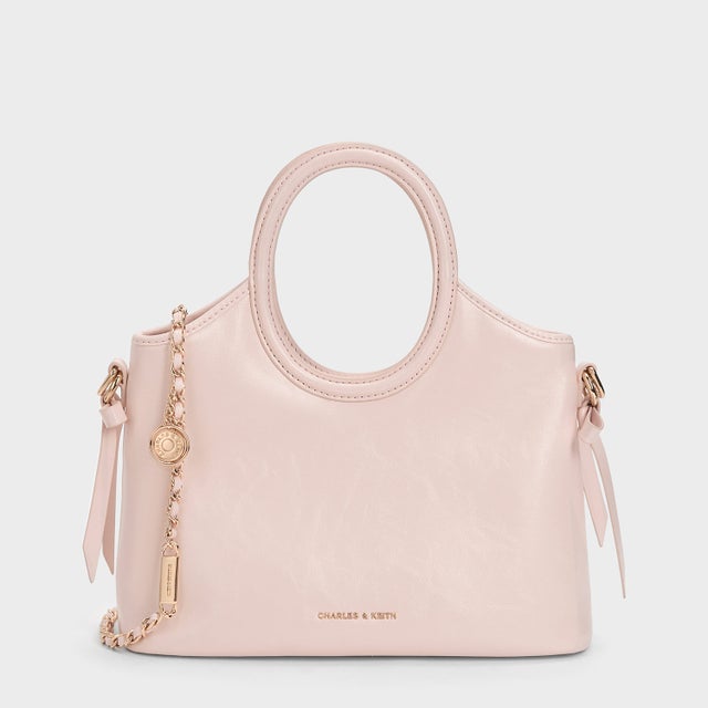 Dalia ダリア ボウ オーバルハンドル トートバッグ （Soft Pink）