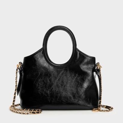 チャールズ アンド キース CHARLES & KEITH Dalia ダリア ボウ オーバルハンドル トートバッグ （Black）｜詳細画像