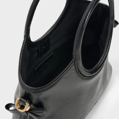 チャールズ アンド キース CHARLES & KEITH Dalia ダリア ボウ オーバルハンドル トートバッグ （Black）｜詳細画像