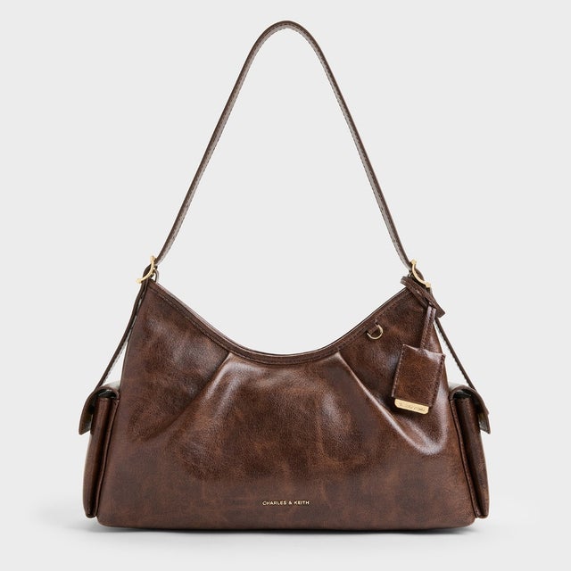 Khai カイ サイドポケット ショルダーバッグ （Distressed Coffee）