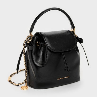 チャールズ アンド キース CHARLES & KEITH Dalia ダリア ボウ トップハンドル バッグ （Black）｜詳細画像