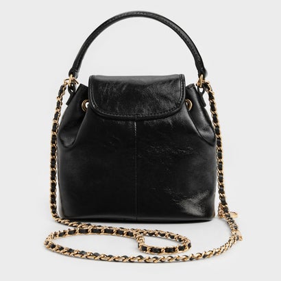 チャールズ アンド キース CHARLES & KEITH Dalia ダリア ボウ トップハンドル バッグ （Black）｜詳細画像