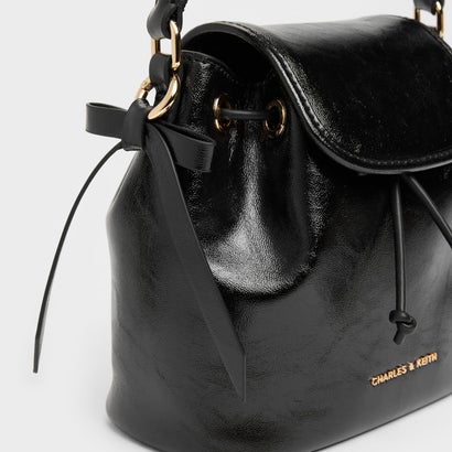 チャールズ アンド キース CHARLES & KEITH Dalia ダリア ボウ トップハンドル バッグ （Black）｜詳細画像