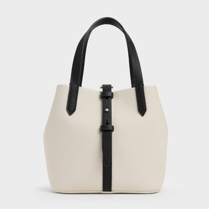 チャールズ アンド キース CHARLES & KEITH Beryl ベリル リサイクルレザーバケツバッグ （MultiCream）｜詳細画像