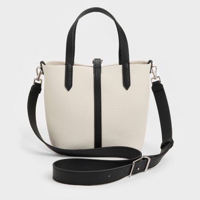 チャールズ アンド キース CHARLES & KEITH Beryl ベリル リサイクルレザーバケツバッグ （MultiCream）｜詳細画像