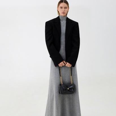 チャールズ アンド キース CHARLES & KEITH Halsey ホールジー ルーシュド チェーン ショルダーバッグ （Black）｜詳細画像
