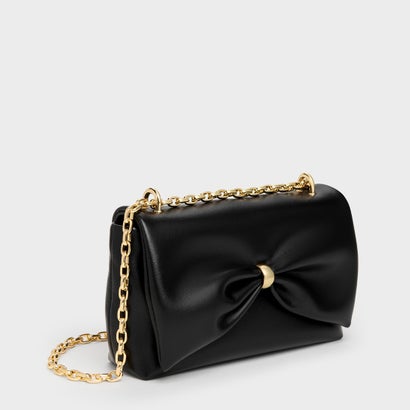 チャールズ アンド キース CHARLES & KEITH Halsey ホールジー ルーシュド チェーン ショルダーバッグ （Black）｜詳細画像