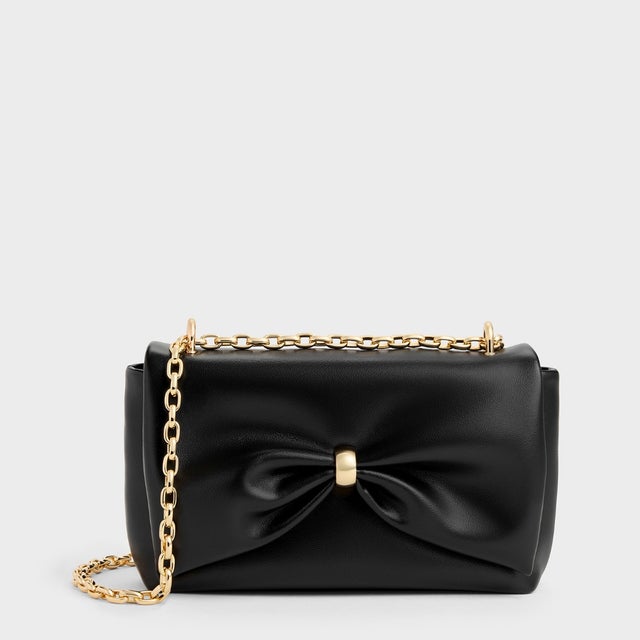 Halsey ホールジー ルーシュド チェーン ショルダーバッグ （Black）