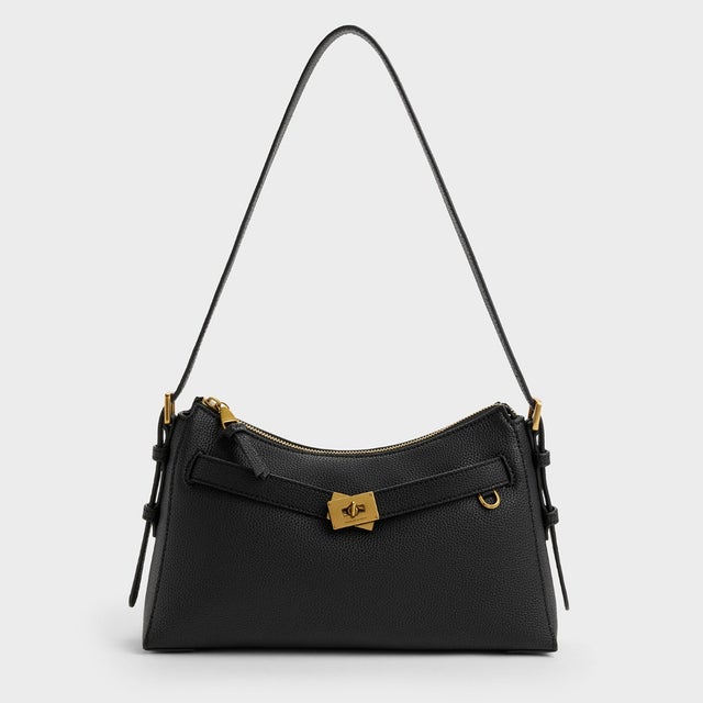Dinora ディノラ ベルト ショルダーバッグ （Black）