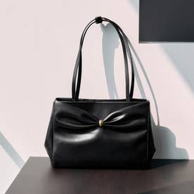 Halsey ホールジー ルーシュド トートバッグ （Black）