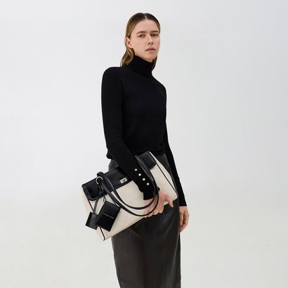 チャールズ アンド キース CHARLES & KEITH Apfra アップフラ キルト トートバッグ （Multi Cream）｜詳細画像