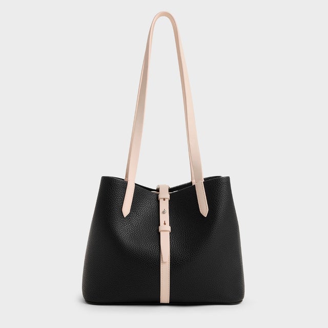 Beryl ベリル ツートーン ベルト バケットバッグ （Multi Black）