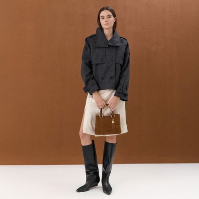 チャールズ アンド キース CHARLES & KEITH Scottie ミニスコッティー トートバッグ （Pecan Brown）｜詳細画像