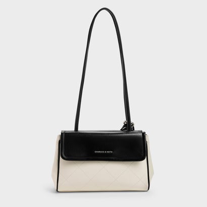 チャールズ アンド キース CHARLES & KEITH Apfra ミニアップフラ キルト トートバッグ （Multi Cream）｜詳細画像