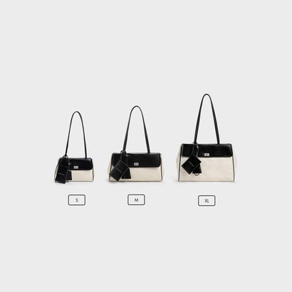 チャールズ アンド キース CHARLES & KEITH Apfra アップフラ キルト エロンゲーテッド ショルダーバッグ （Multi Cream）｜詳細画像