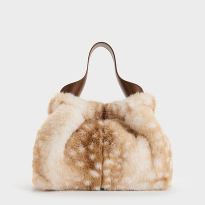 チャールズ アンド キース CHARLES & KEITH Ally アリー ディアプリント トップハンドルバッグ （Animal Print Brown）｜詳細画像