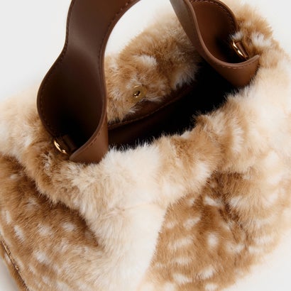 チャールズ アンド キース CHARLES & KEITH Ally アリー ディアプリント トップハンドルバッグ （Animal Print Brown）｜詳細画像