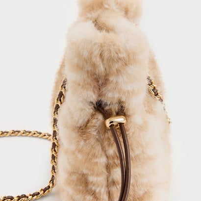 チャールズ アンド キース CHARLES & KEITH Arya アリア ディアプリント ブレイデッドチェーン クロスボディバッグ （Animal Print Brown）｜詳細画像