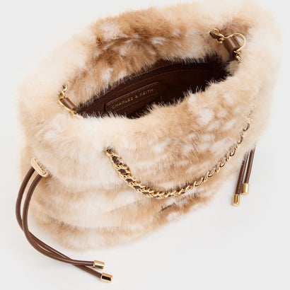 チャールズ アンド キース CHARLES & KEITH Arya アリア ディアプリント ブレイデッドチェーン クロスボディバッグ （Animal Print Brown）｜詳細画像