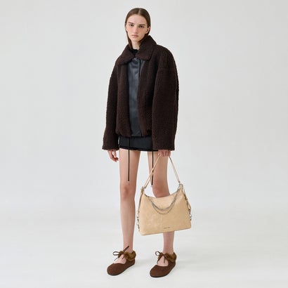 チャールズ アンド キース CHARLES & KEITH Atwood アトウッド チェーンホーボーバッグ （Sand Beige）｜詳細画像