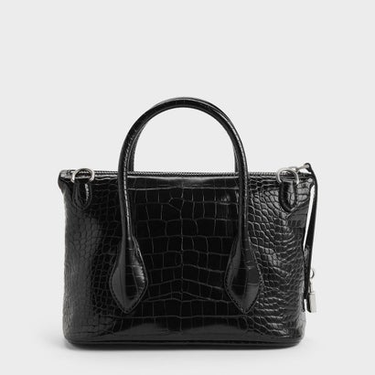 Aveline アヴェリーヌ フロントフラップ クロスボディバッグ （Black Croco）｜詳細画像