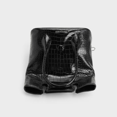 Aveline アヴェリーヌ フロントフラップ クロスボディバッグ （Black Croco）｜詳細画像