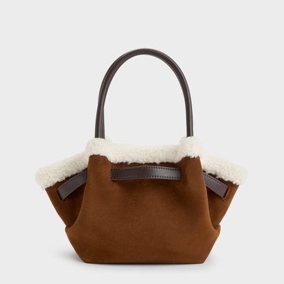 チャールズ アンド キース CHARLES & KEITH Cosima コシマ ファートリム トートバッグ （Pecan Brown）｜詳細画像