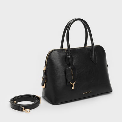 チャールズ アンド キース CHARLES & KEITH Ginevra ラージジネヴラ ストラクチャー ボウリングバッグ （Black）｜詳細画像