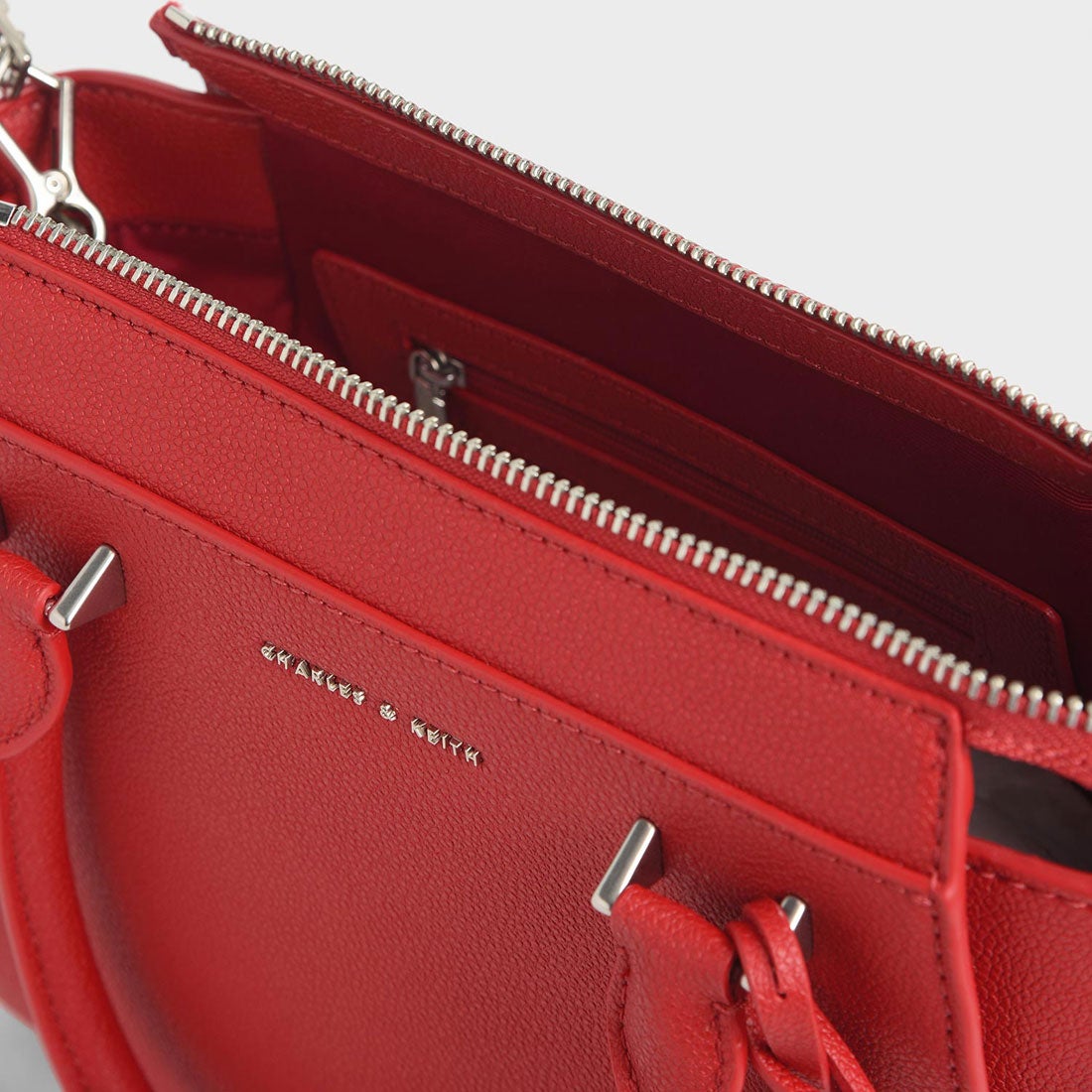 【再入荷】ダブルトップハンドル トラペーズバッグ / Double Top Handle Trapeze Bag （Red）